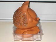 Left side view of Chia Pet after 1 week