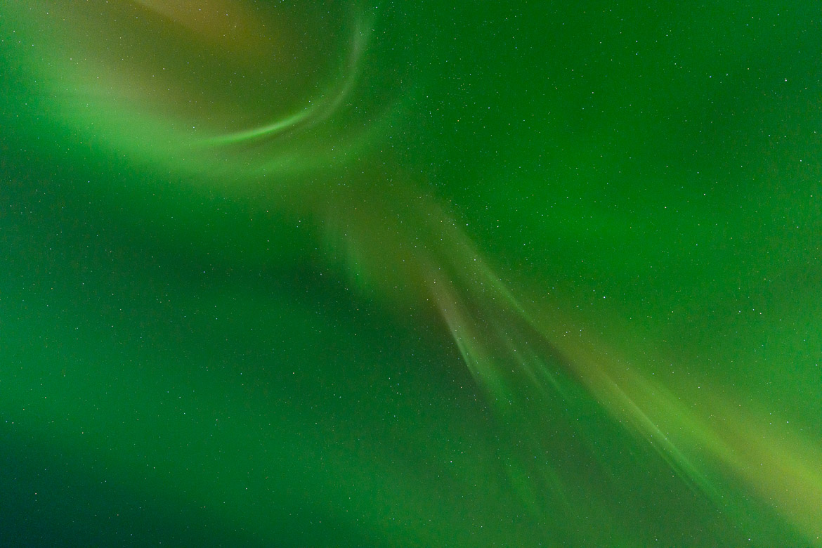 Aurora over Diamond Beach