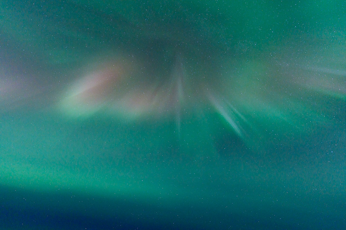 Aurora over Diamond Beach