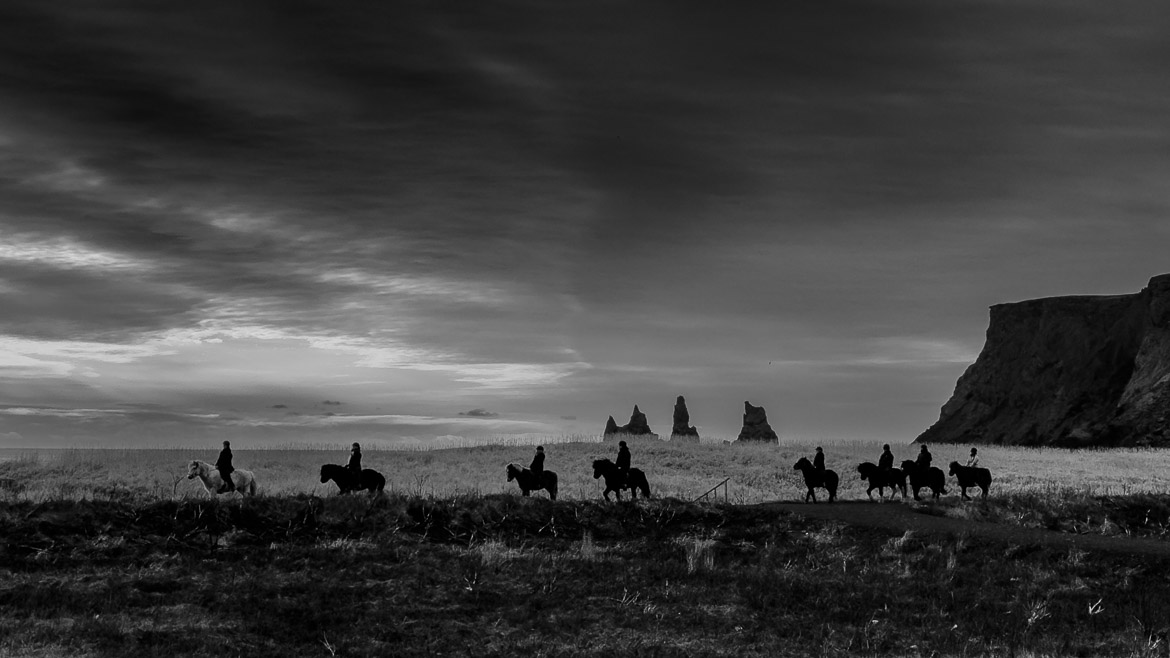 Horseriders in Vik