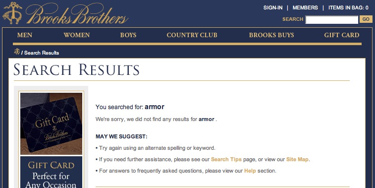 Brooks Brothers search results