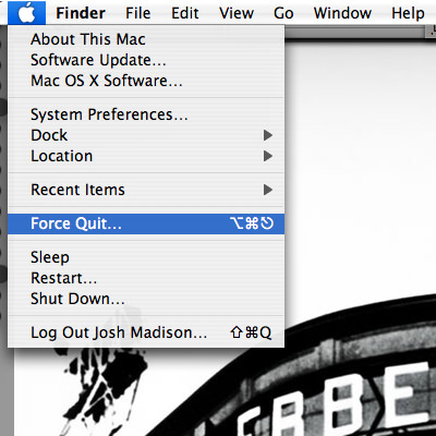 mac force quit system preferences