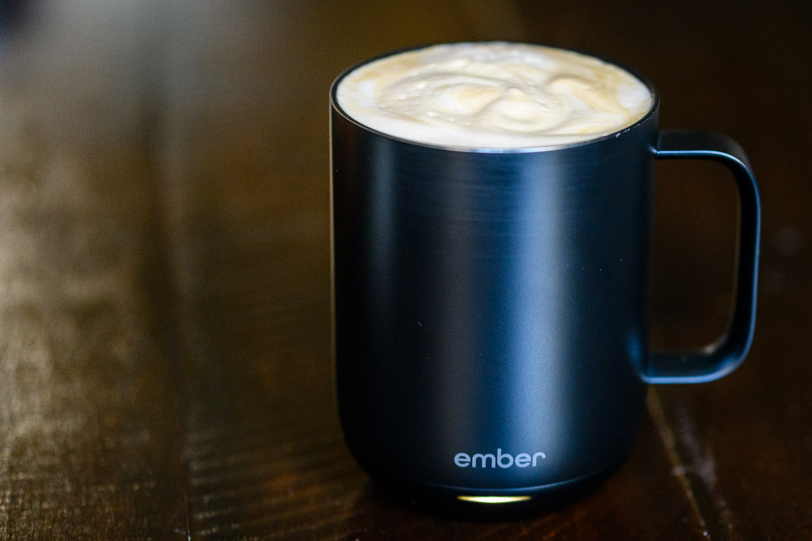 Ember mug with coffee