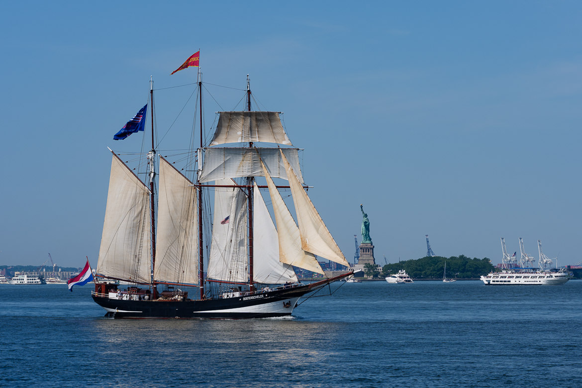 Oosterschelde (Netherlands), a 164-foot three-masted topsail schooner homeported in Rotterdam